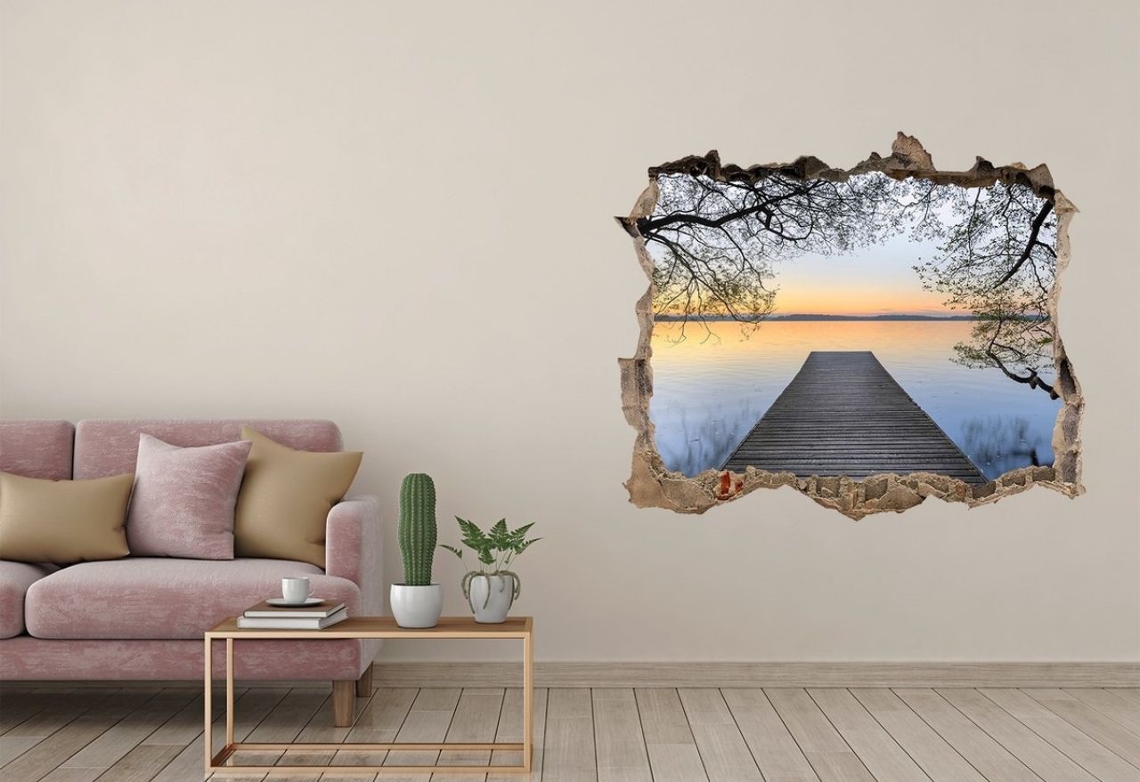 Naklejki na ścianę dziura 3d